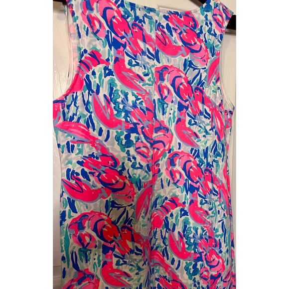 Lilly Pulitzer Women’s Lobster Dress neon pink Size Medium - Picture 4 of 6